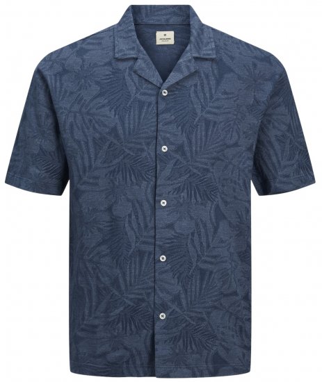 Jack & Jones JPRBLUNAEL SS Resort Polo Dark Denim - Polo- & piqueskjorter - Poloskjorte i store størrelser - 2XL-8XL
