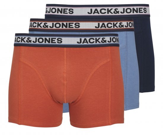 Jack & Jones JACMARCO SOLID Trunks 3-Pack Coronet Blue - Undertøy & badetøy - Undertøy store størrelser 