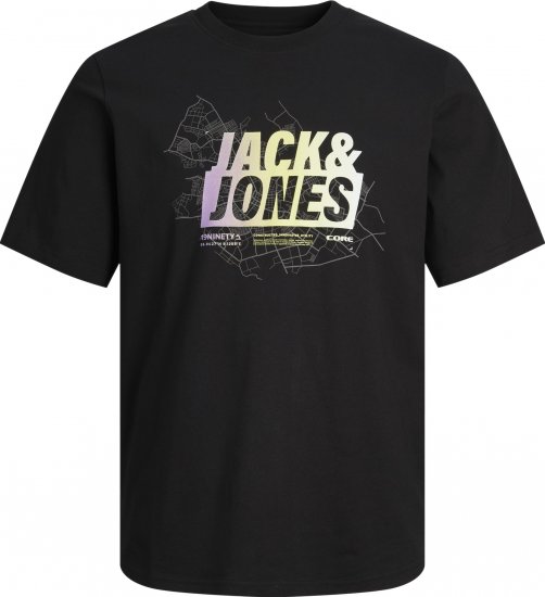 Jack & Jones JCOMAP SUMMER LOGO Black - T-skjorter - Store T-skjorter - 2XL-14XL