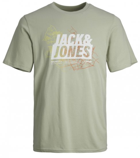 Jack & Jones JCOMAP SUMMER LOGO Desert sage - T-skjorter - Store T-skjorter - 2XL-14XL