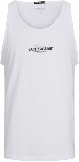 Jack & Jones JORARUBA BRANDING TANK TOP Bright White - T-skjorter - Store T-skjorter - 2XL-14XL
