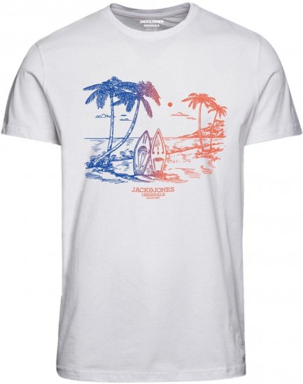 Jack & Jones JORARUBA TEE SS CREW NECK - Bright White - T-skjorter - Store T-skjorter - 2XL-14XL