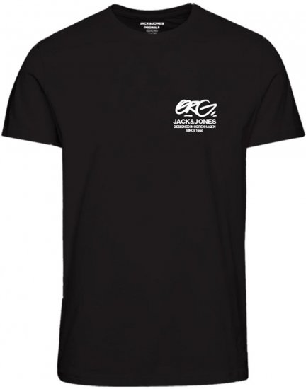 Jack & Jones JORARUBA TEE SS CREW NECK Black - T-skjorter - Store T-skjorter - 2XL-14XL