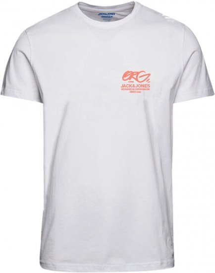 Jack & Jones JORARUBA TEE SS CREW NECK Brighter White - T-skjorter - Store T-skjorter - 2XL-14XL