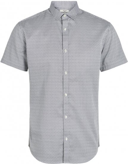 Jack & Jones JPRBLACARDIFF PRINT SHIRT S/S White - Skjorter - Store skjorter - 2XL-8XL
