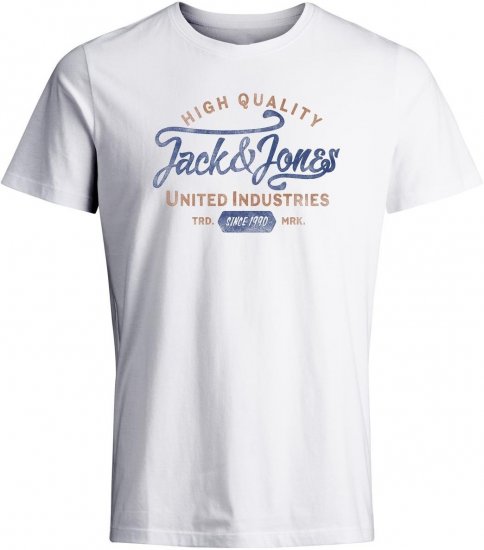  Jack & Jones JPRBLULOUIE SS TEE CREW NECK Cloud Dancer - T-skjorter - Store T-skjorter - 2XL-14XL