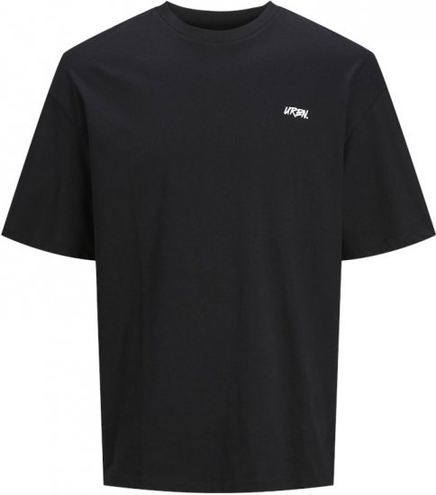 Jack & Jones Script Bradley Crew Neck T-Shirt Black - T-skjorter - Store T-skjorter - 2XL-14XL