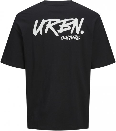 Jack & Jones Script Bradley Crew Neck T-Shirt Black - T-skjorter - Store T-skjorter - 2XL-14XL