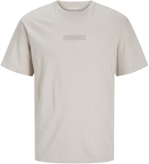 Jack & Jones TAKA T-Shirt Light Grey - T-skjorter - Store T-skjorter - 2XL-14XL