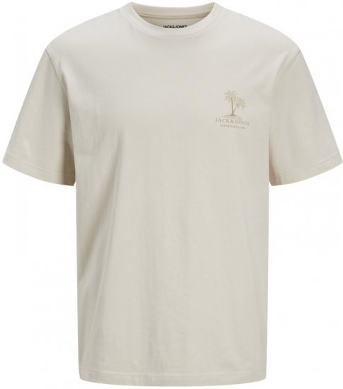  Jack & Jones Summer Vibes Crew Neck T-Shirt Moonbeam - T-skjorter - Store T-skjorter - 2XL-14XL