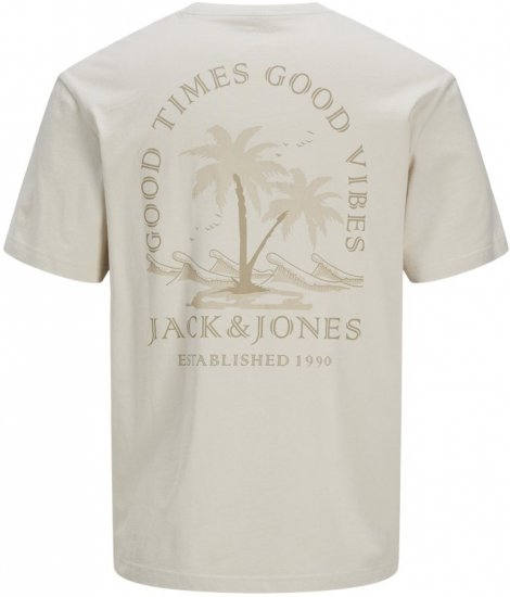  Jack & Jones Summer Vibes Crew Neck T-Shirt Moonbeam - T-skjorter - Store T-skjorter - 2XL-14XL