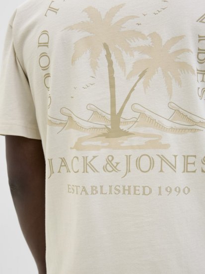  Jack & Jones Summer Vibes Crew Neck T-Shirt Moonbeam - T-skjorter - Store T-skjorter - 2XL-14XL