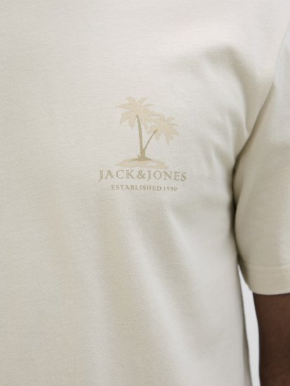  Jack & Jones Summer Vibes Crew Neck T-Shirt Moonbeam - T-skjorter - Store T-skjorter - 2XL-14XL