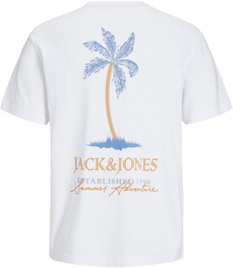 Jack & Jones Summer Vibes Crew Neck T-Shirt White - T-skjorter - Store T-skjorter - 2XL-14XL