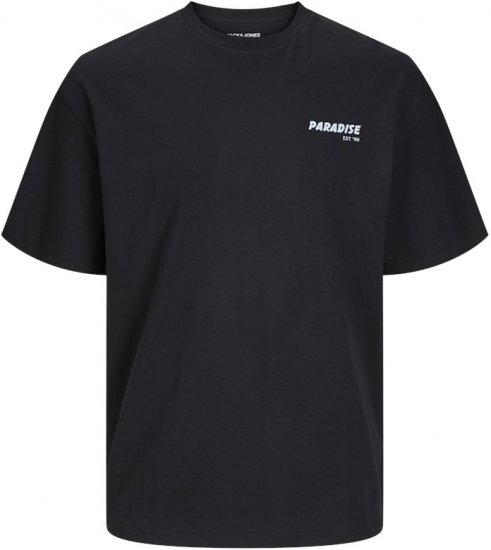 Jack & Jones Charge Crew Neck Printed T-Shirt Black - T-skjorter - Store T-skjorter - 2XL-14XL