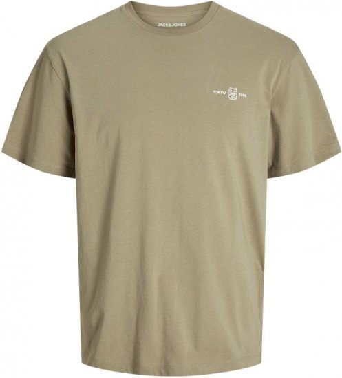 Jack & Jones Ayce Crew Neck T-Shirt Beige - T-skjorter - Store T-skjorter - 2XL-14XL