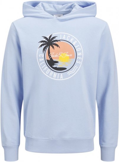 Jack & Jones Palm Hoodie Chambray Blue - Gensere og hettegensere - Store hettegensere - 2XL-14XL