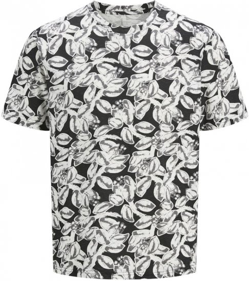 Jack & Jones Split AOP Crew Neck T-Shirt Black - T-skjorter - Store T-skjorter - 2XL-14XL