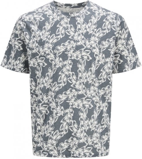 Jack & Jones Split AOP Crew Neck T-Shirt Grey - T-skjorter - Store T-skjorter - 2XL-14XL
