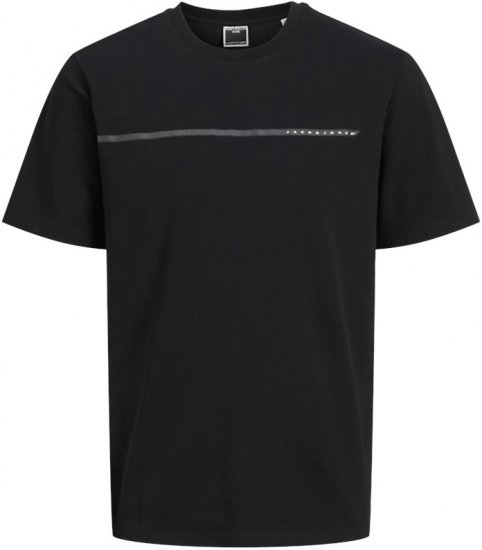Jack & Jones FUSION Full Branding T-Shirt Black - T-skjorter - Store T-skjorter - 2XL-14XL
