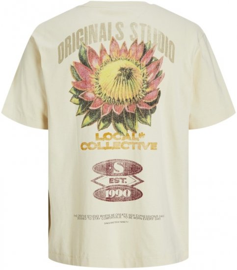 Jack & Jones Retiro Crew Neck T-Shirt Antique White - T-skjorter - Store T-skjorter - 2XL-14XL