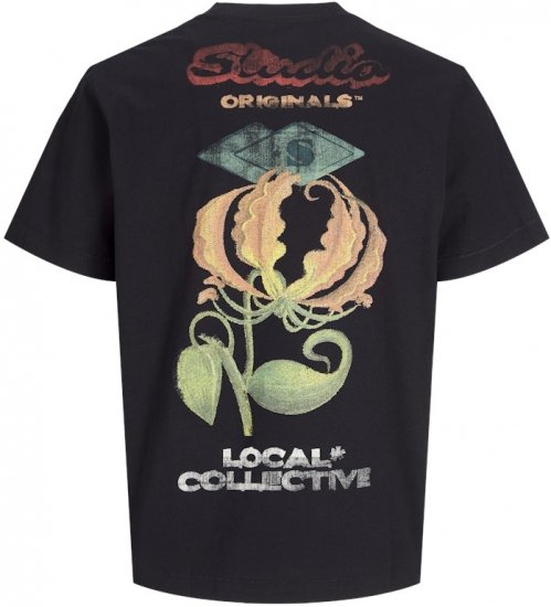 Jack & Jones Retiro Crew Neck T-Shirt Black - T-skjorter - Store T-skjorter - 2XL-14XL