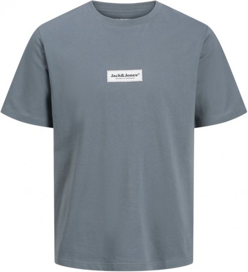 Jack & Jones Split Fakestitch Branding T-Shirt Grey - T-skjorter - Store T-skjorter - 2XL-14XL