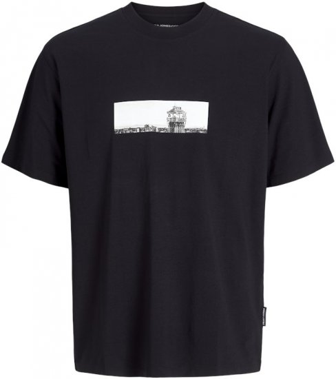 Jack & Jones Pacer Photo Branding Crew Neck T-Shirt Black - T-skjorter - Store T-skjorter - 2XL-14XL