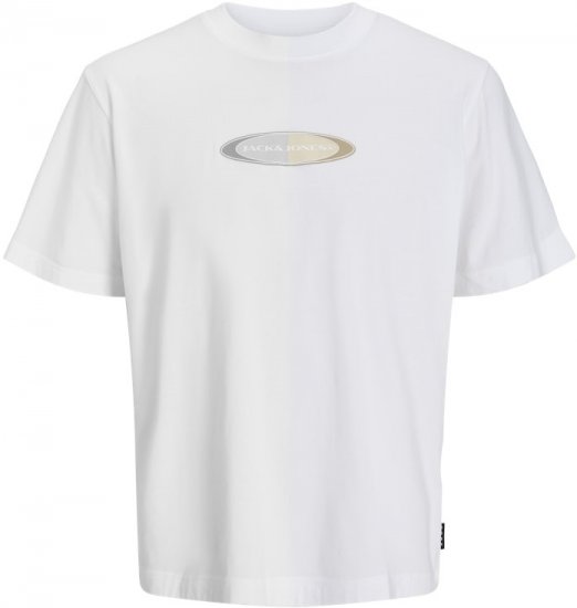 Jack & Jones Pacer Branding Print T-Shirt Bright White - T-skjorter - Store T-skjorter - 2XL-14XL