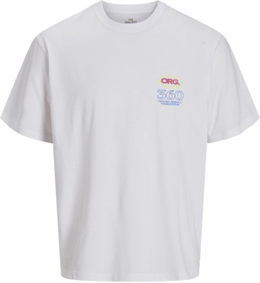 Jack & Jones Compact Crew Neck T-Shirt White - T-skjorter - Store T-skjorter - 2XL-14XL