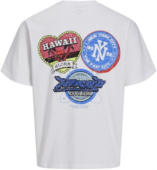 Jack & Jones Compact Crew Neck T-Shirt White - T-skjorter - Store T-skjorter - 2XL-14XL