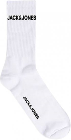 Jack & Jones BASIC LOGO Tennis Socks 5-Pack White - Undertøy & Badetøy - Undertøy store størrelser 