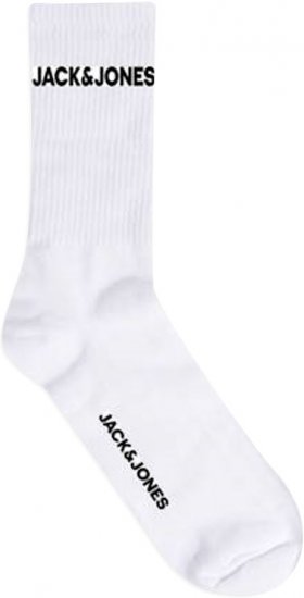 Jack & Jones BASIC LOGO Tennis Socks 5-Pack White - Undertøy & Badetøy - Undertøy store størrelser 