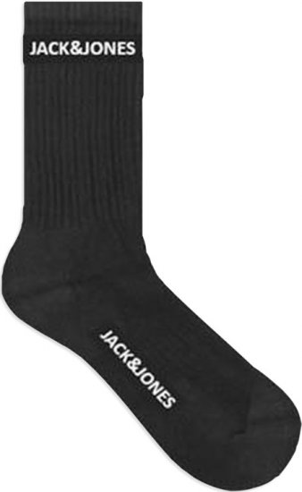 Jack & Jones BASIC LOGO Tennis Socks 5-Pack Black - Undertøy & Badetøy - Undertøy store størrelser 