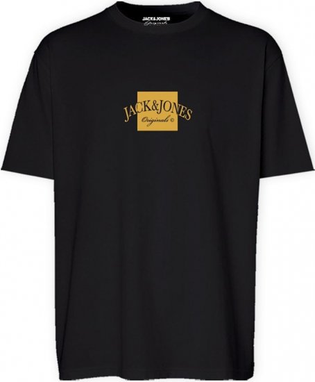 Jack & Jones Boston Crew Neck T-Shirt Black - T-skjorter - Store T-skjorter - 2XL-14XL