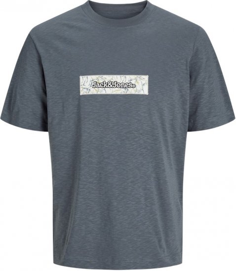 Jack & Jones Split Branding AOP Crew Neck T-Shirt Grey - T-skjorter - Store T-skjorter - 2XL-14XL