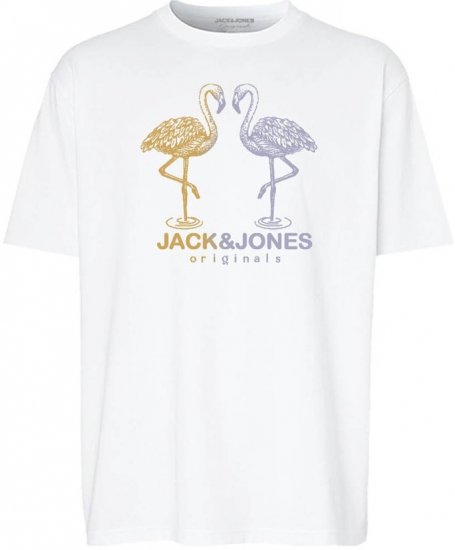 Jack & Jones Split Gradient Crew Neck T-Shirt Bright White - T-skjorter - Store T-skjorter - 2XL-14XL