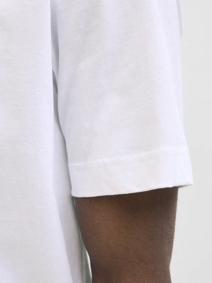 Jack & Jones Calma Crew Neck T-Shirt Bright White - T-skjorter - Store T-skjorter - 2XL-14XL