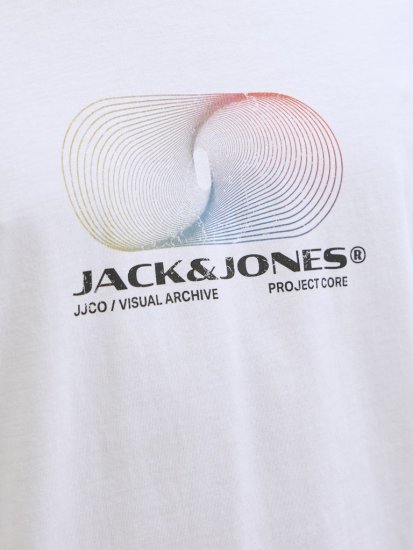 Jack & Jones Calma Crew Neck T-Shirt Bright White - T-skjorter - Store T-skjorter - 2XL-14XL