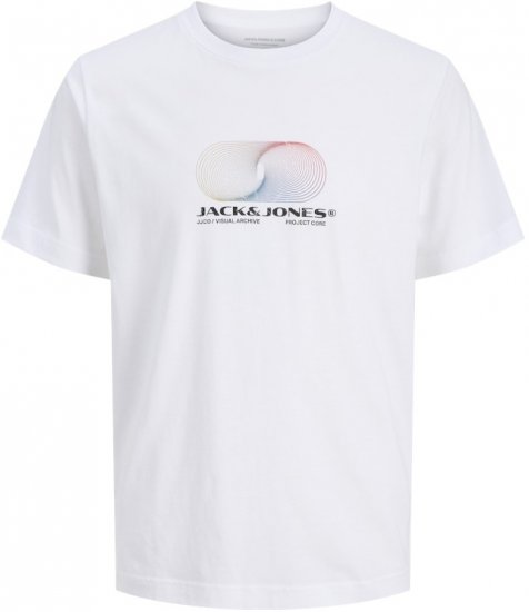 Jack & Jones Calma Crew Neck T-Shirt Bright White - T-skjorter - Store T-skjorter - 2XL-14XL
