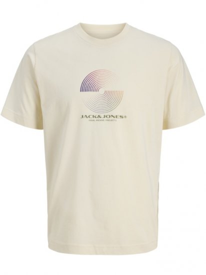 Jack & Jones Calma Crew Neck T-Shirt Sweet Corn - T-skjorter - Store T-skjorter - 2XL-14XL