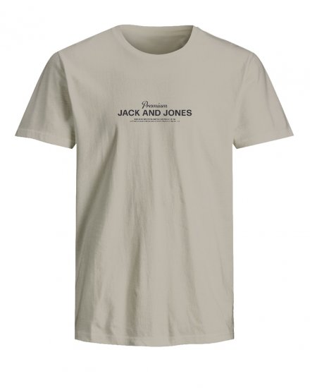 Jack & Jones Ferris Crew Neck T-Shirt Silver Lining - T-skjorter - Store T-skjorter - 2XL-14XL
