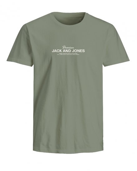 Jack & Jones Ferris Crew Neck T-Shirt Hedge Green - T-skjorter - Store T-skjorter - 2XL-14XL