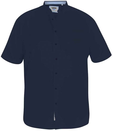 D555 James Short Sleeve Oxford Shirt Navy - Skjorter - Store skjorter - 2XL-8XL