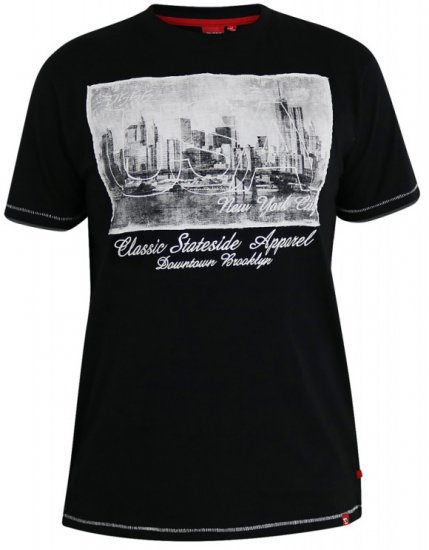 D555 Jayden T-shirt Black - T-skjorter - Store T-skjorter - 2XL-14XL