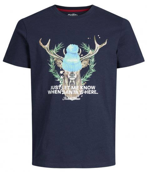 Jack & Jones JORANIMAL T-Shirt Navy - T-skjorter - Store T-skjorter - 2XL-14XL