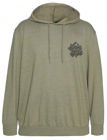 Jack & Jones Jorbrad Hoodie Dusty Olive - Gensere og hettegensere - Store hettegensere - 2XL-14XL