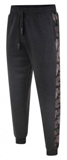 Kam Jeans 236 Panelled Camo Jog Bottoms Charcoal - Sweatbukser og-shorts - Sweatbukser og Sweatshorts 2XL-12XL