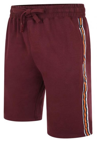 Kam Jeans 3300 Jog Shorts with Side Tape Burgundy - Sweatbukser og-shorts - Sweatbukser og Sweatshorts 2XL-12XL