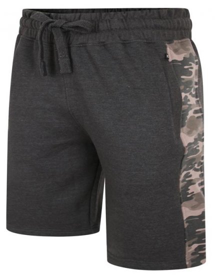 Kam Jeans 3303 Camo Panelled Jog Shorts Charcoal - Sweatbukser og-shorts - Sweatbukser og Sweatshorts 2XL-12XL